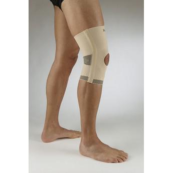 KNEE GUARD WITH LATERAL FLEXIBLE REINFORCEMENT BEIGE
