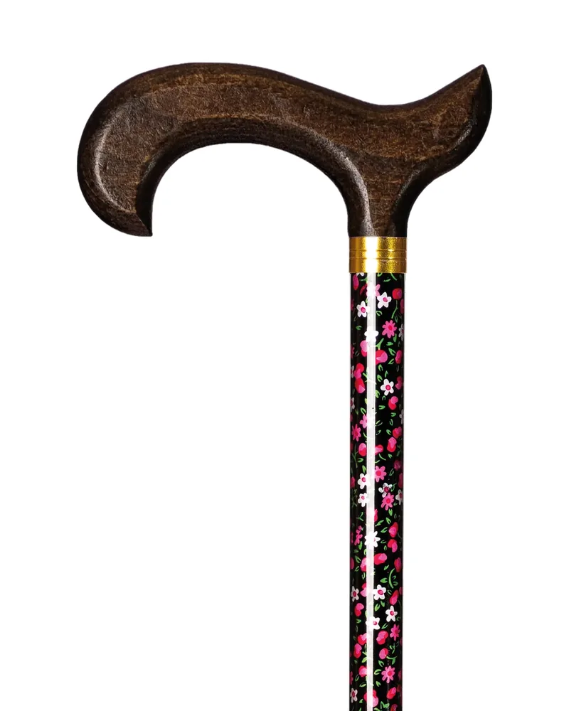 Bastón extensible - mango madera · Negro floreado INTEX BEM001