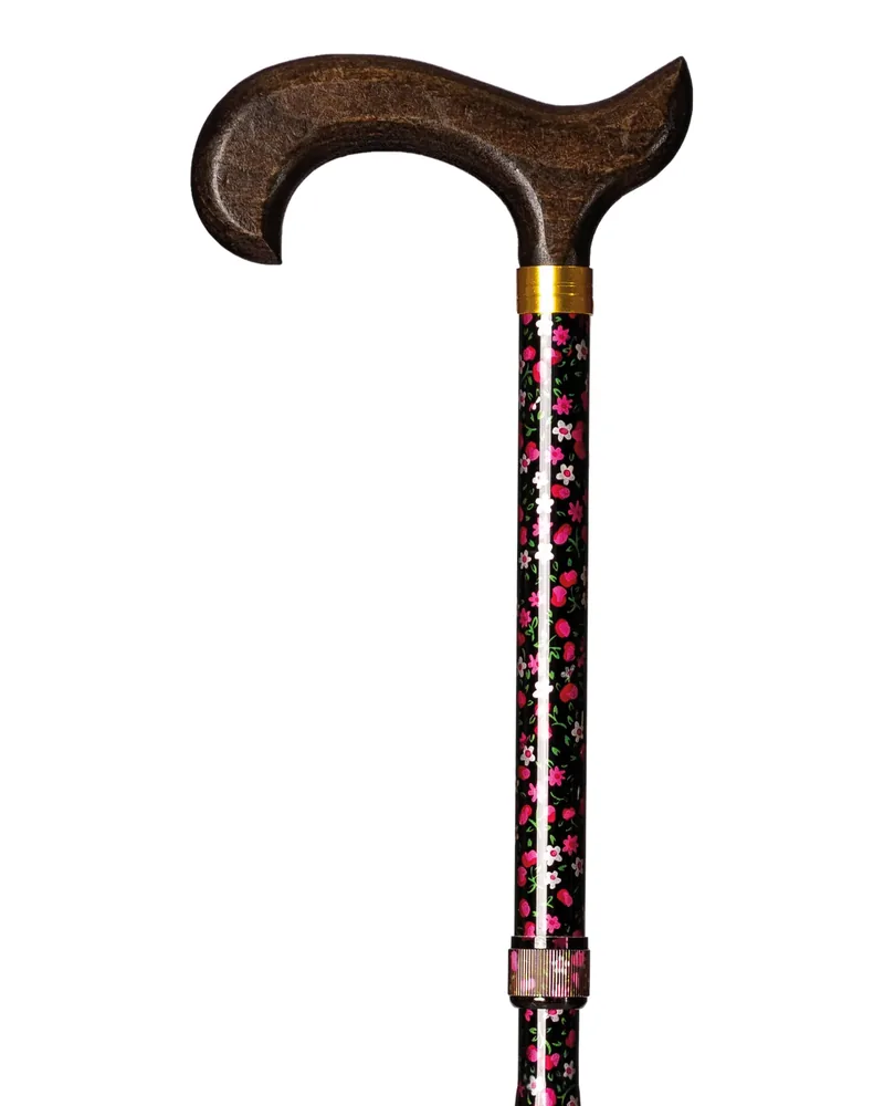 Bastón plegable - mango madera · Negro floreado INTEX BPM004
